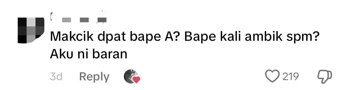 'Not Good Enough' — M'sian Woman Tells Son To Retake SPM After He Failed To Score Straight As comment 4