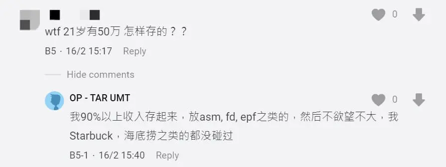 21yo M'sian Buys A House With RM500K Savings By Hanging Out Less comment 2