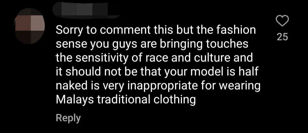 M'sian Clothing Brand Slammed For Baju Melayu Design & Blocking Traffic At Bukit Bintang Crossroad comment 3