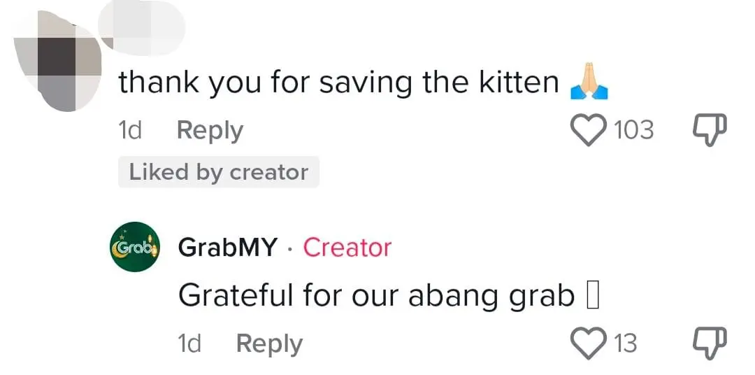 M'sian Grab Rider Who Saved Kitten From Busy Road Gets Rewarded For His Kindness comment 3