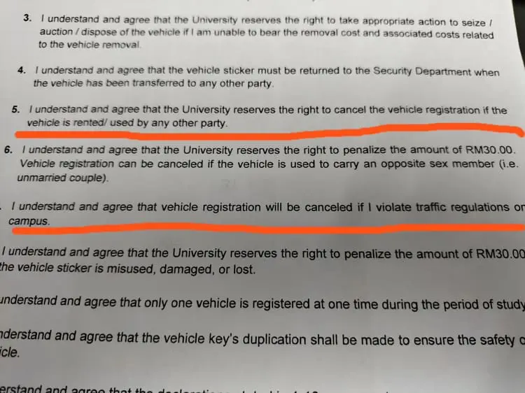 M'sian University Issues RM30 Fine To Students Caught In The Same Car With The Opposite Gender