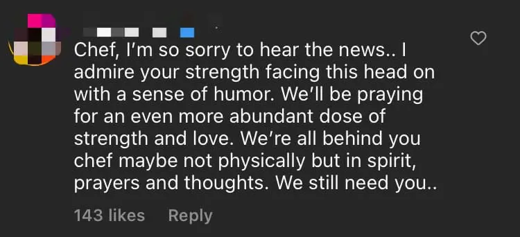 Chef Wan Diagnosed With Lymphoma Cancer, Will Undergo Chemo For 13 Weeks comment 2