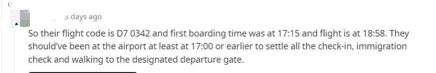 Netizens comment on Passengers Arriving 10 Mins Before Departure at KLIA2 Scold Staff For Closing Gate, Upset & Film Video