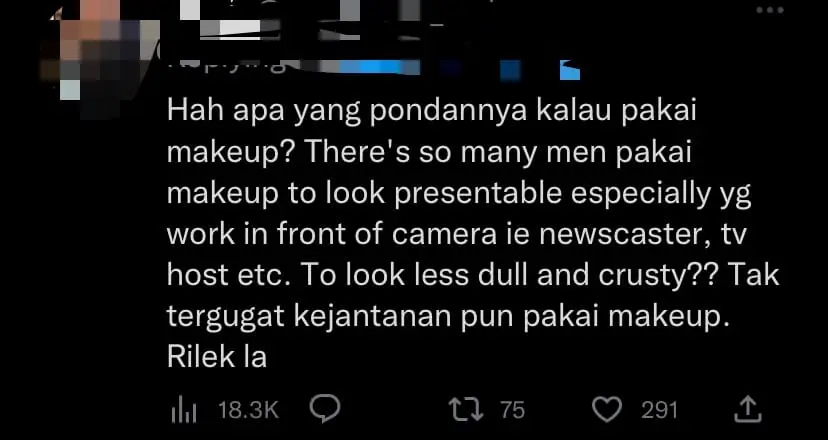 M'sian Slammed For Shaming Males Who Use Makeup
