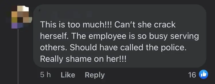 S'porean Woman Throws Tray With Eggs At Staff For Not Cracking It Open For Her comment 2