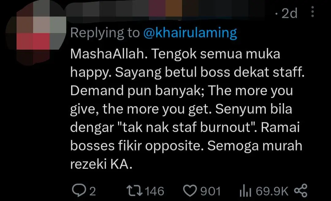 Chef Khairul Aming Treats Staff With RM3,000 Bonus, Raya Shopping Spree & Poolside Buffet comment 3