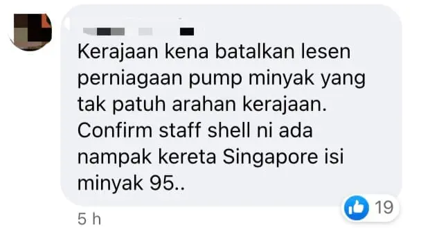 You Again?! Man Caught Pumping RON95 Petrol Into S'pore-Registered Mercedes comment 2