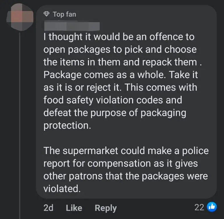 S'porean Uncle & His Wife Spend 15 Mins Opening Cartons & Picking The Best Eggs At Supermarket comment 3