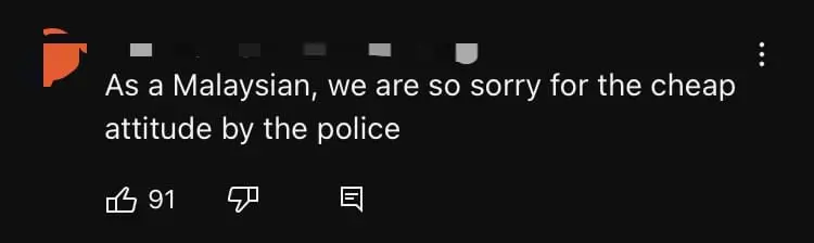 M'sian Traffic Cop Caught On Film Asking For RM100 Bribe From UK Couple comment 2