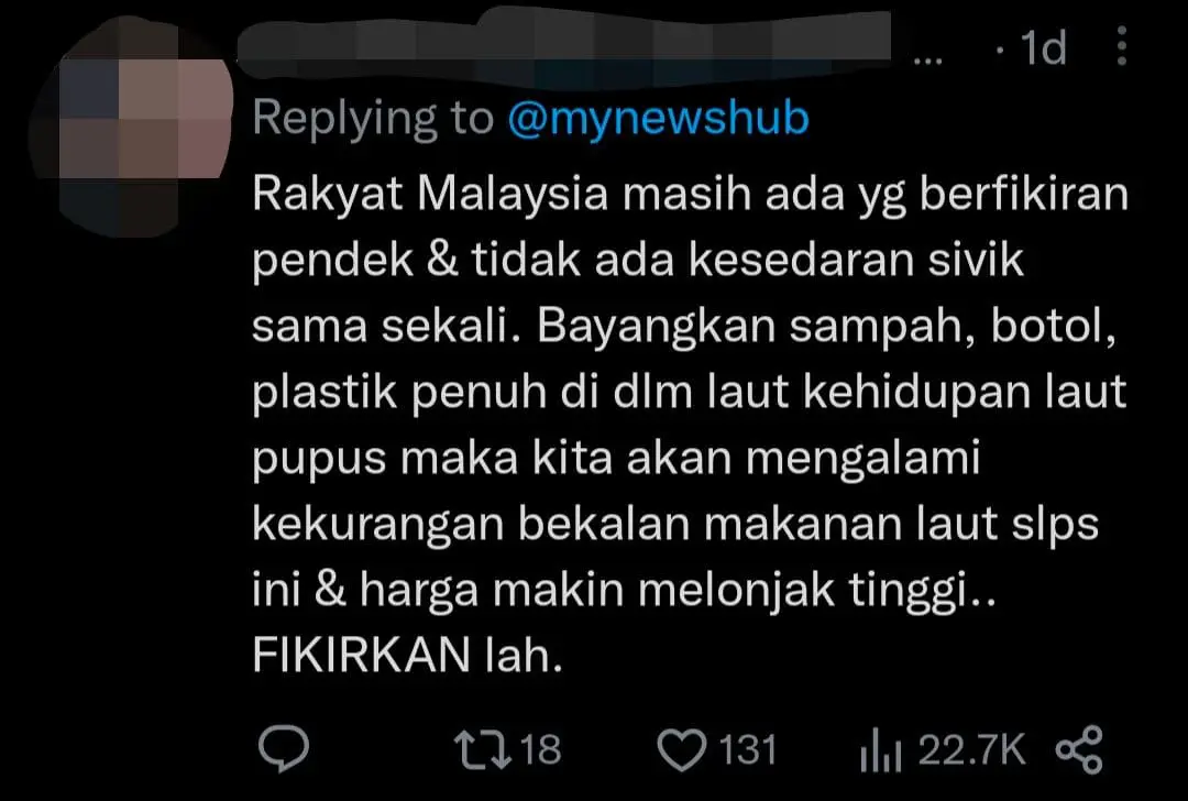 M'sian College Student Throws Rubbish Into River In Sunway, Later Turns Himself In To Police comment 2