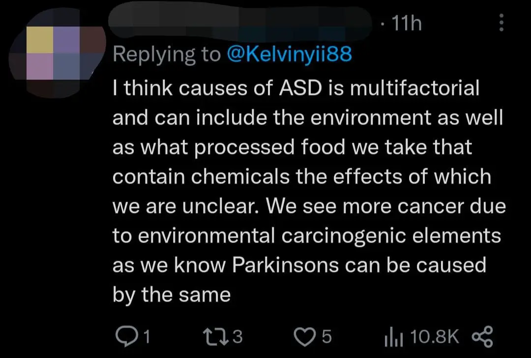 PAS MP Claims Menu Rahmah Food Causes Autism And Cancer