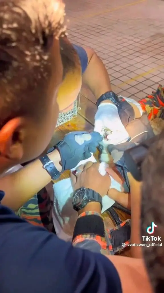 Firefighters remove metal hook from kitten's mouth