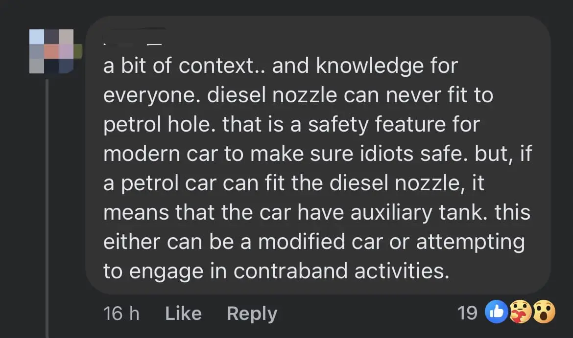 'RIP Car' — M'sians Shocked To See Man Pump Myvi With Diesel Instead Of Petrol comment 2