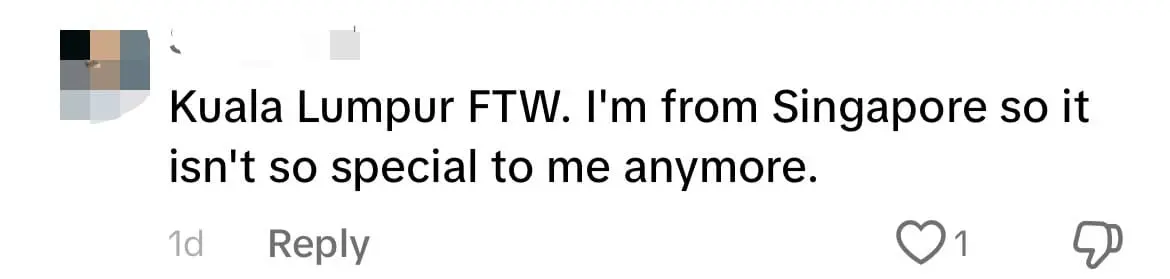 'Nothing To Do In S'pore' — US TikToker Says M'sia Is A Better Place To Visit Than SG comment 1