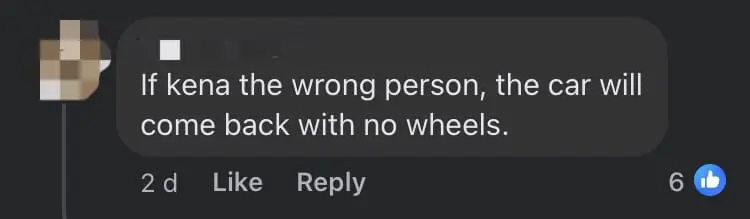 Woman 'Chopes' Parking Lot For SG-Registered Car By Standing Inside It At Popular Johor Stall comment 2