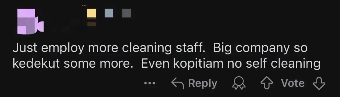 M'sian Rants About Customers Not Clearing The Table After Eating, Sparks Debate comment 2