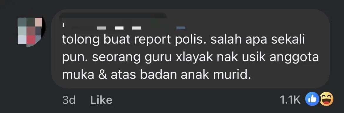 8yo M'sian Boy Allegedly Slapped By Teacher For Getting Into The Wrong Classroom comment 3