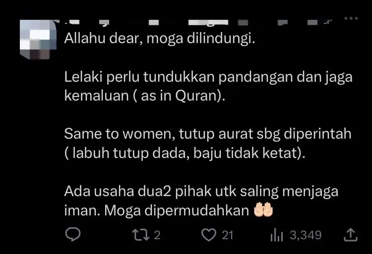 "Your Breasts Made Me Drool" — M'sian Woman Sexually Harassed By Stalker At Ramadan Bazaar comment 1