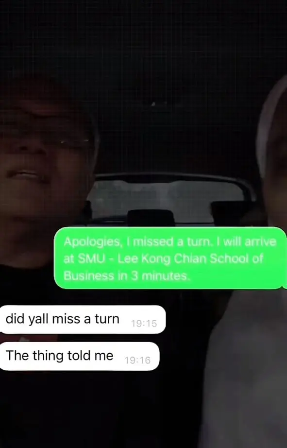 Another screenshot of the ETA messages with his daughter