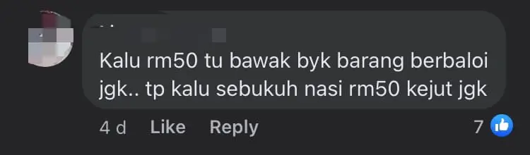 Rider Charges M'sian Woman RM50 Delivery Fee For Sending Food Amid Heavy Rain comment 1