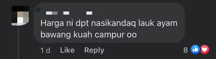 M'sian Man Stunned Over Being Charged RM8 For Rice And Ikan Bilis comment 1