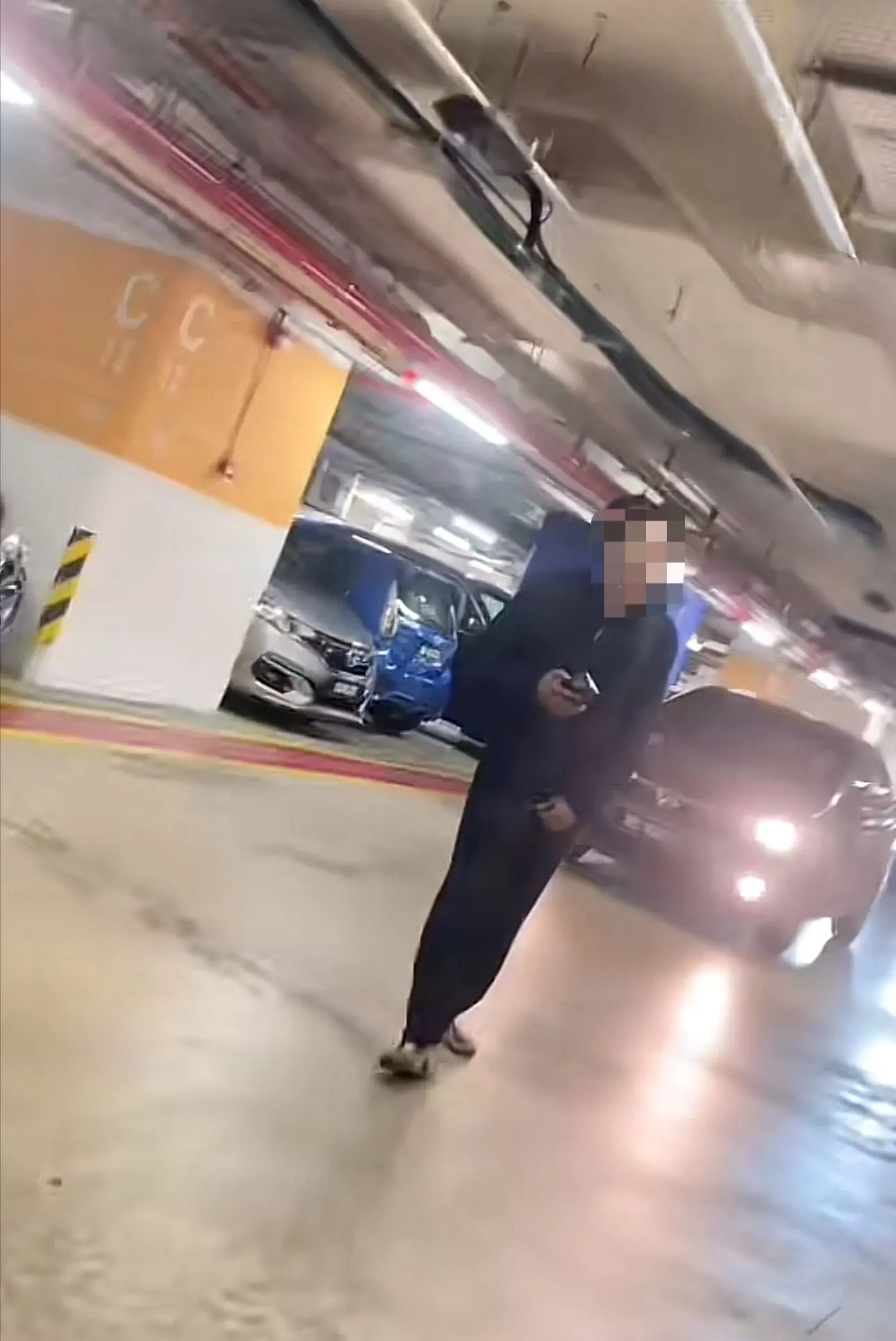 The man still follows the girls despite them constantly saying no