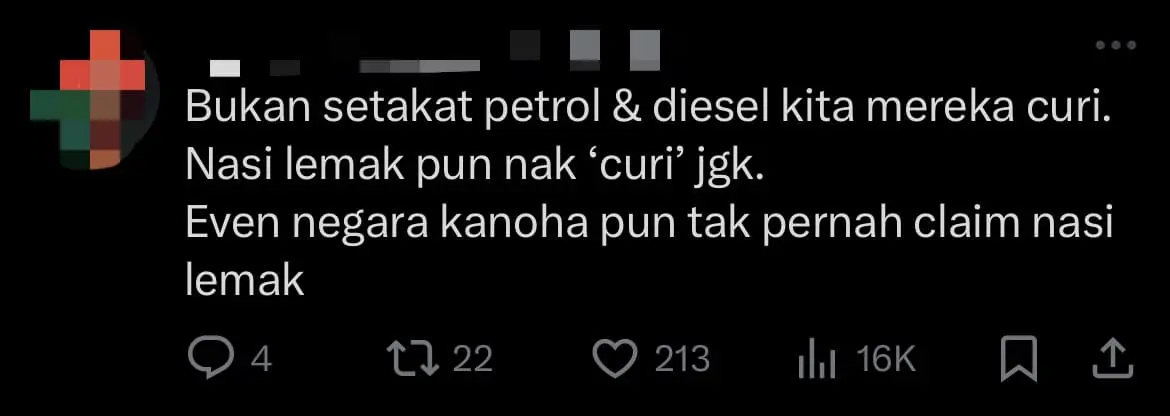 'Delete This Tweet!' — M'sians Outraged After Netizen Says Nasi Lemak Comes From SG comment 2