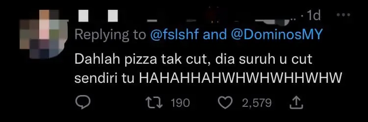 M'sian Man Surprised To Find 'Free' Pizza Cutter In His Domino's Pizza Order comment 2