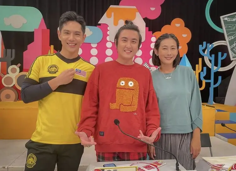 Hero Tai with Singapore singer-actor Huang Jinglun and actress Gina Lim