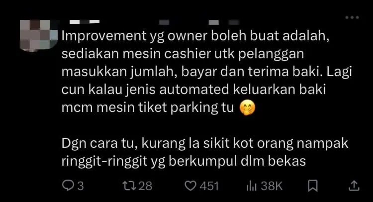 M'sian Stall Allows Customers To Buy And Pay Their Own Meal Entirely Based On Their Honesty comment 3