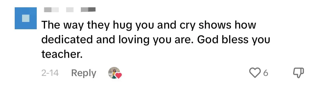 12yo Students Cry While Hugging Their English Teacher On Their Last Day Of School comment 2