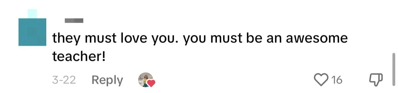 12yo Students Cry While Hugging Their English Teacher On Their Last Day Of School comment 1