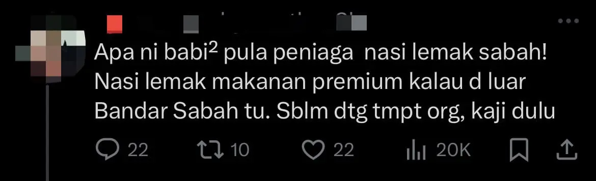 'Ridiculous!' — M'sian Man Angered By RM8 Nasi Lemak He Bought From A Stall In Sabah comment 2