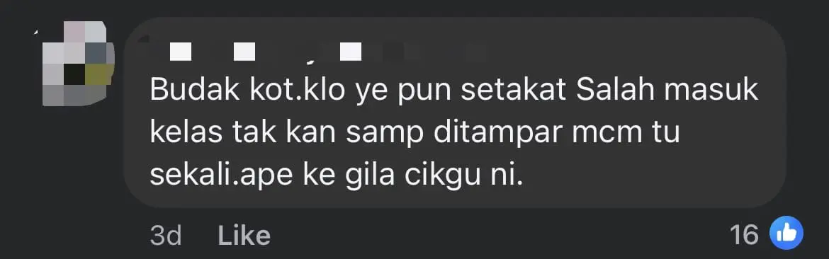 8yo M'sian Boy Allegedly Slapped By Teacher For Getting Into The Wrong Classroom comment 2