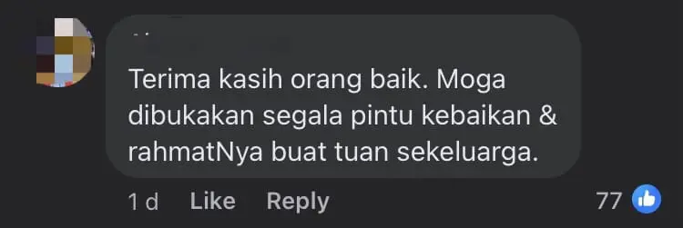 M'sian Praised For Giving Free Food To Man Who Couldn't Work Due To Fever comment 1