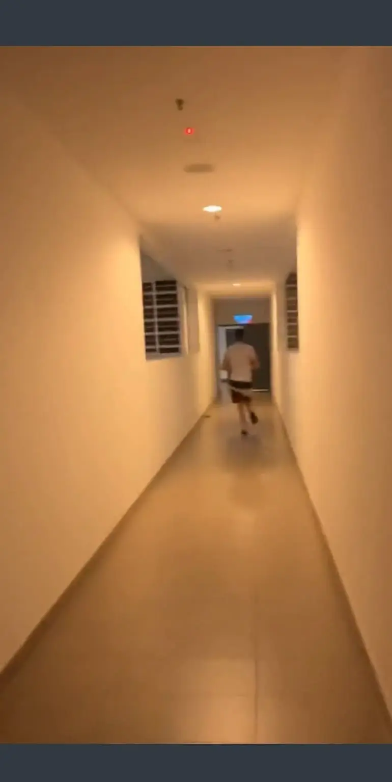 Palestinian student runs away