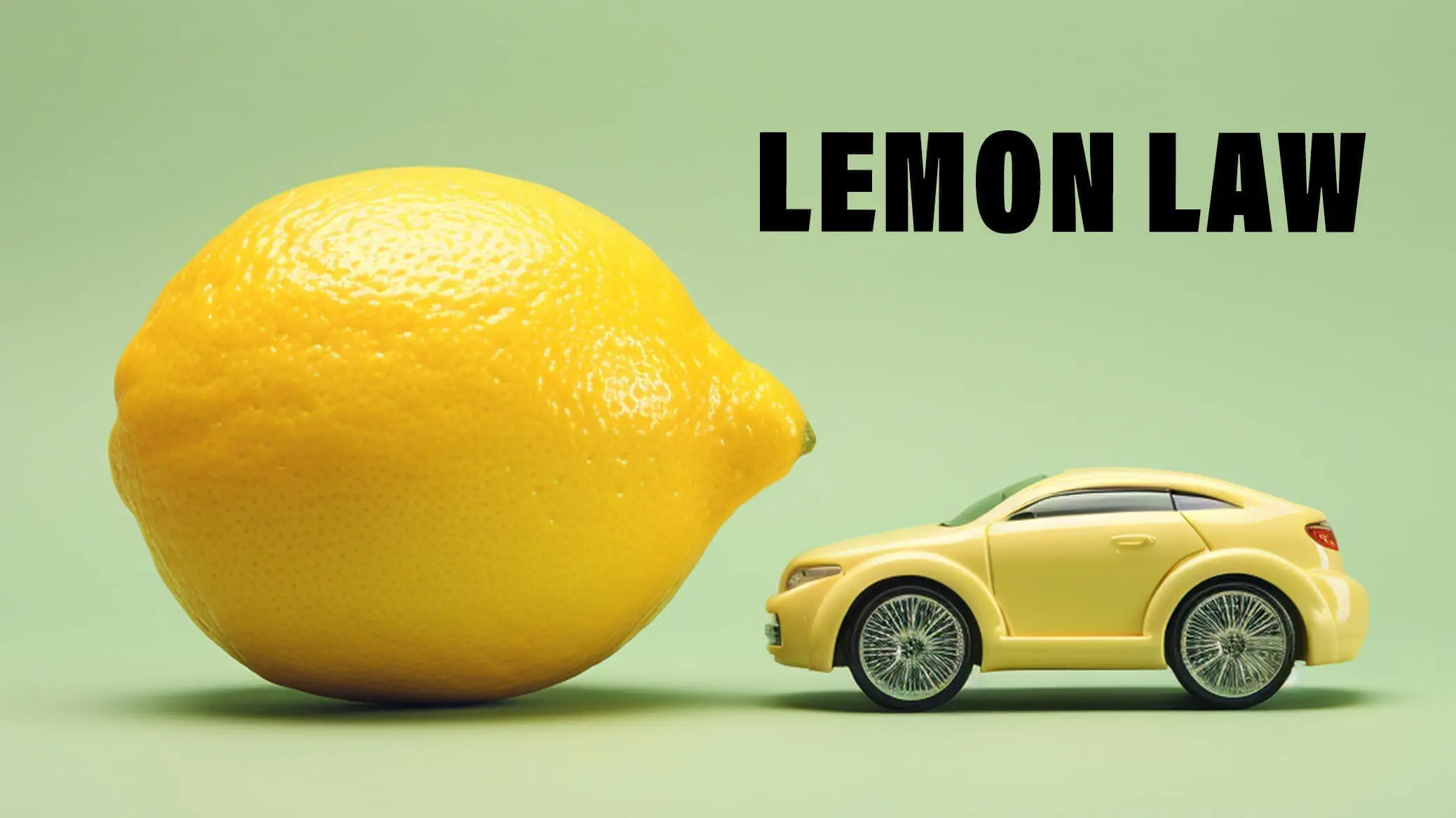 Lemon law illustration paired with yellow car