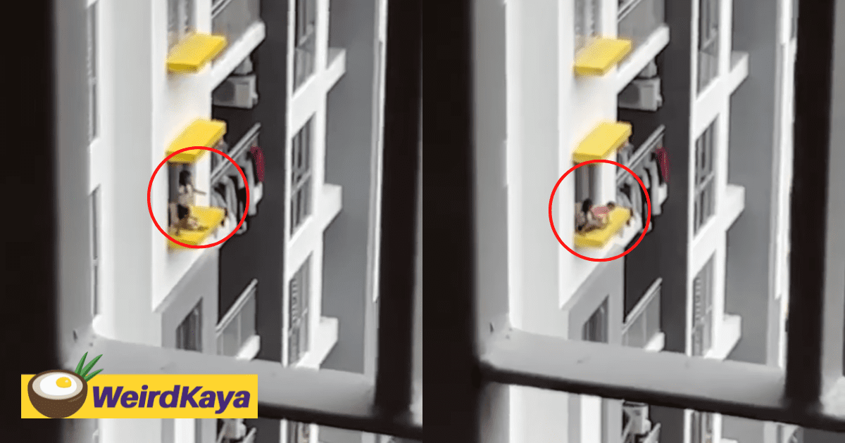 M'sian Parents Probed By Police For Letting Kids Play On Windowsill Of High-Rise Condo In KL