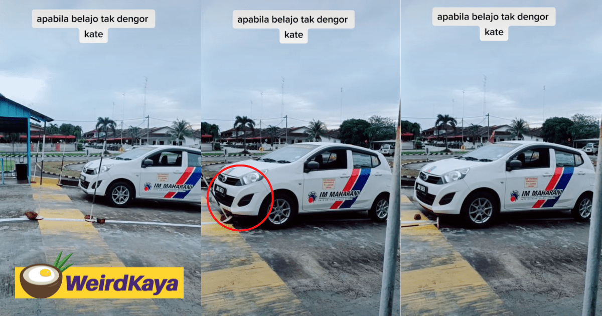 Watch This M'sian Driving Instructor Completely Lose His Sh*t Over Student Driving Up The Slope
