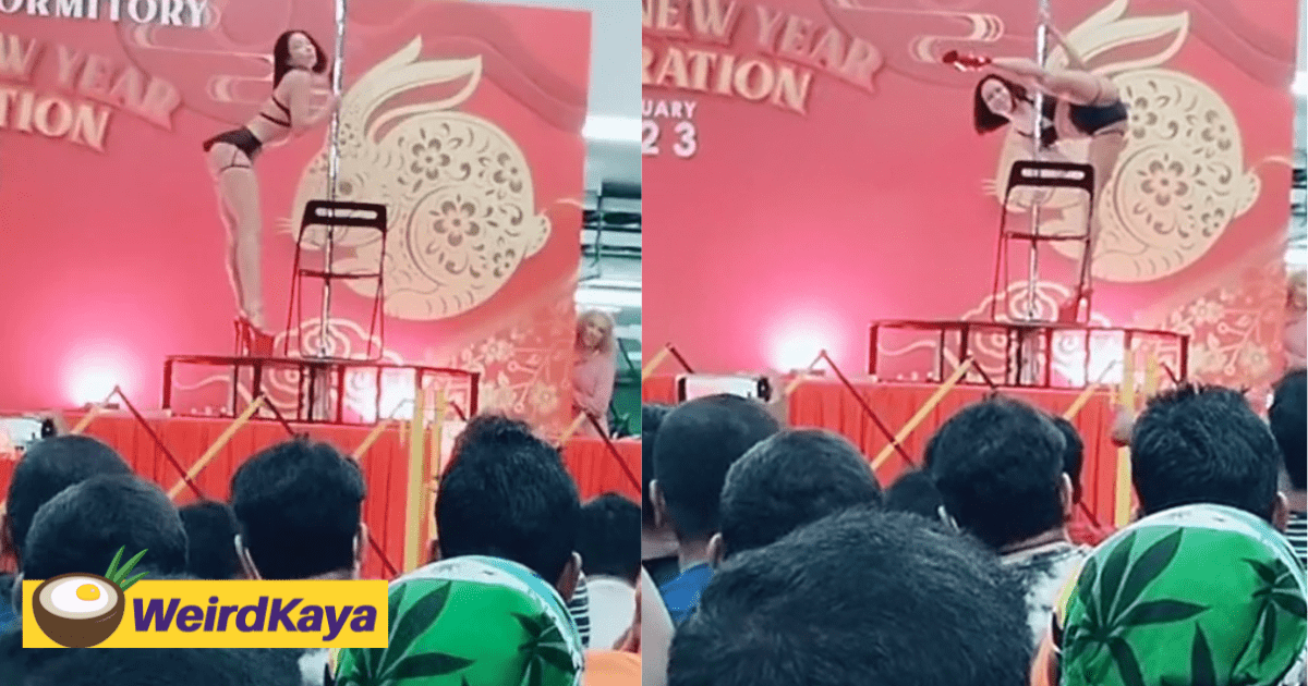 SG Dorm Workers Treated To Pole Dancing For CNY, Netizens Divided