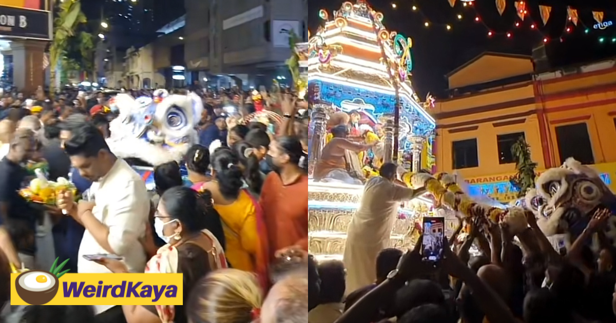 M'sians Wowed By Lion Dance Joining Thaipusam Celebrations At Ampang Street