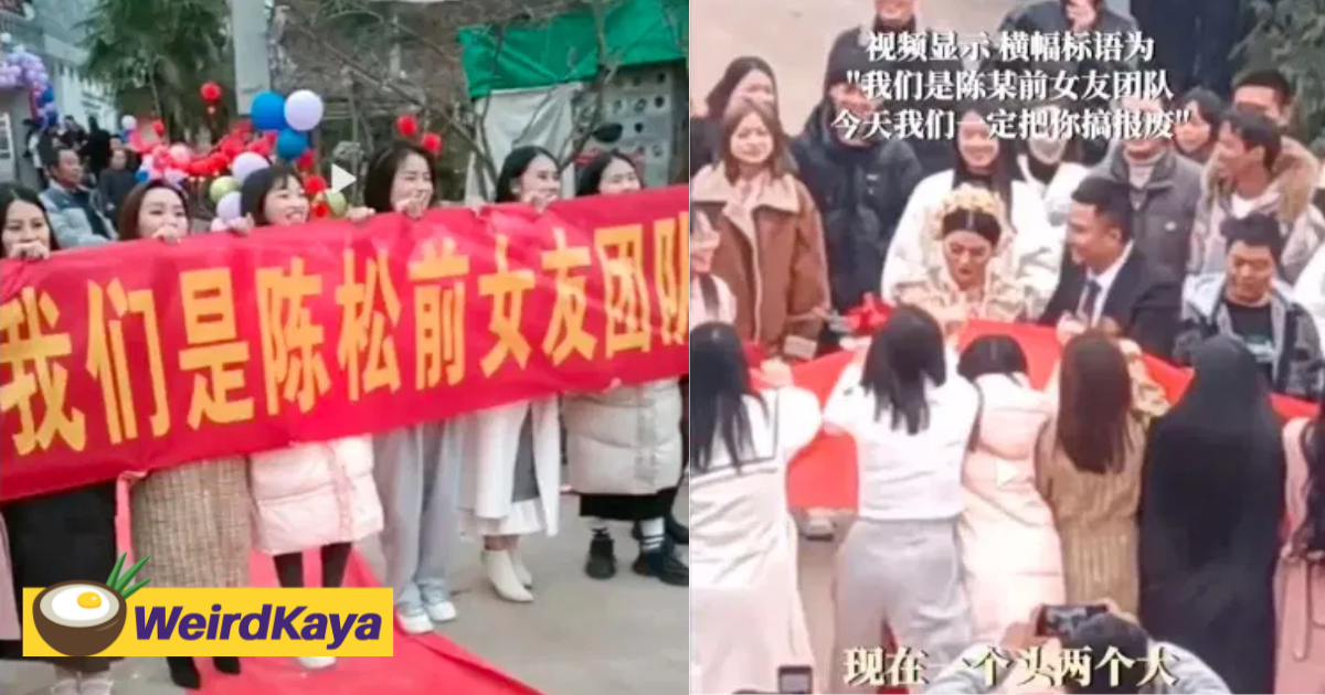 "We've Come To Destroy You" — China Man's Ex-GFs Crash Wedding As Form Of Revenge