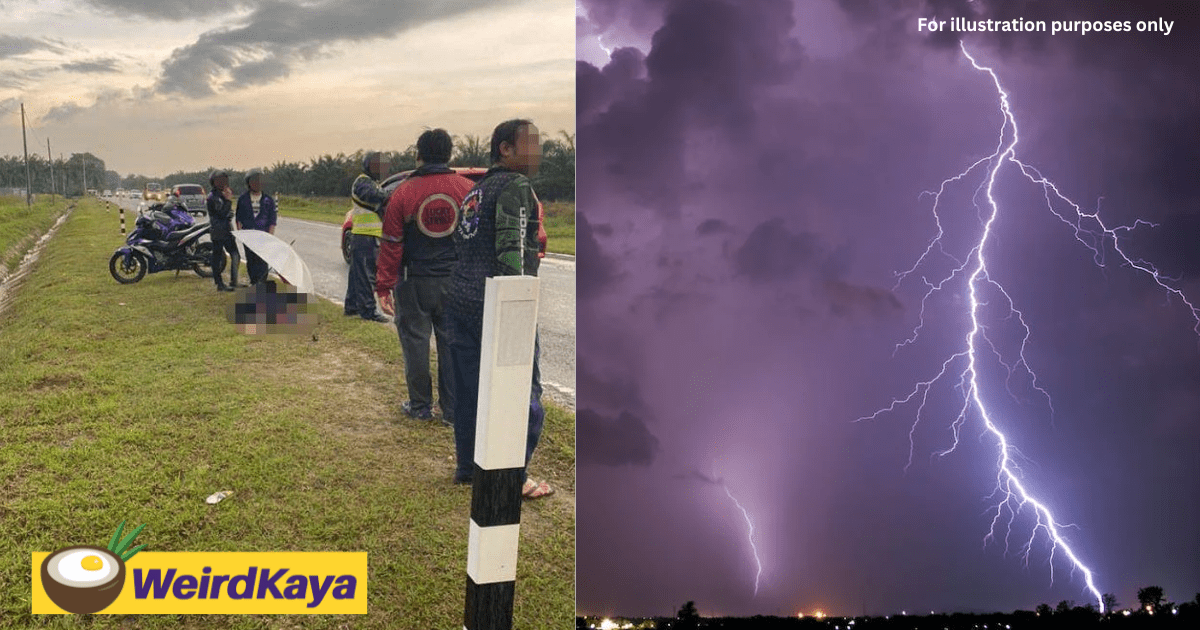 M'sian Motorcyclist Gets Struck By Lightning And Dies While On The Way To Work