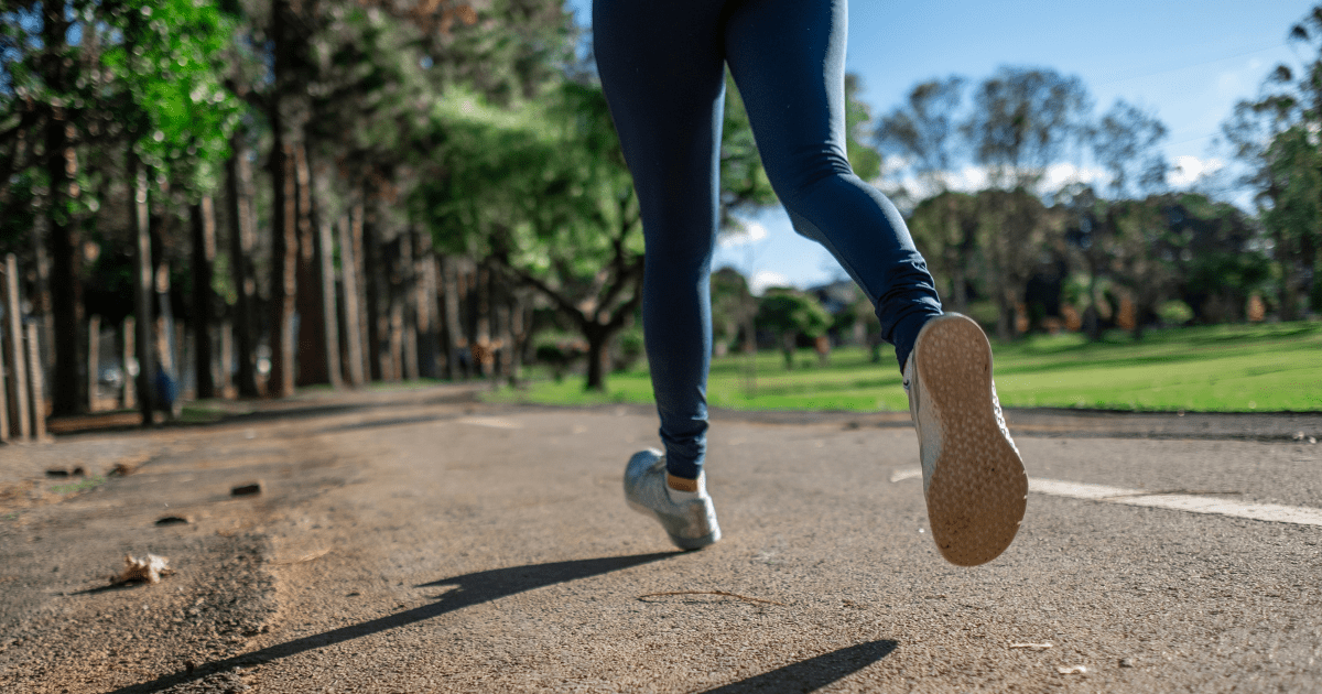 woman jogging in the park