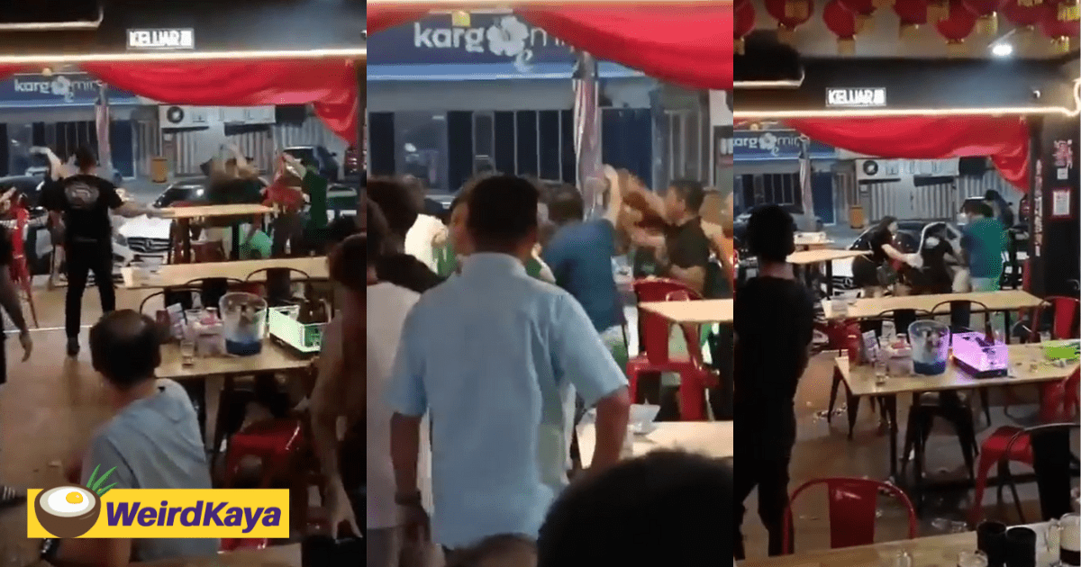 Brawl Breaks Out At Restaurant In Banting After Man Allegedly Harassed Another Man's Girlfriend