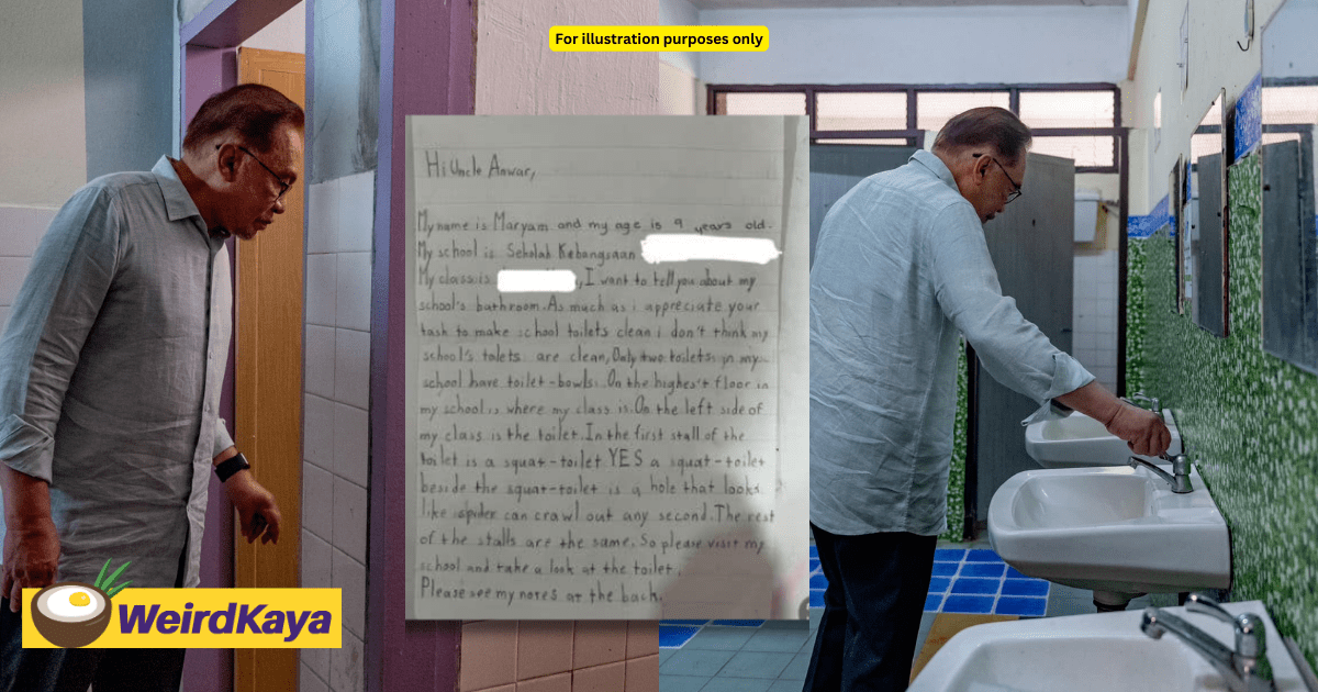 9yo M'sian Girl Handwrites Letter To Prime Minister Anwar To Complain About Her School Toilet