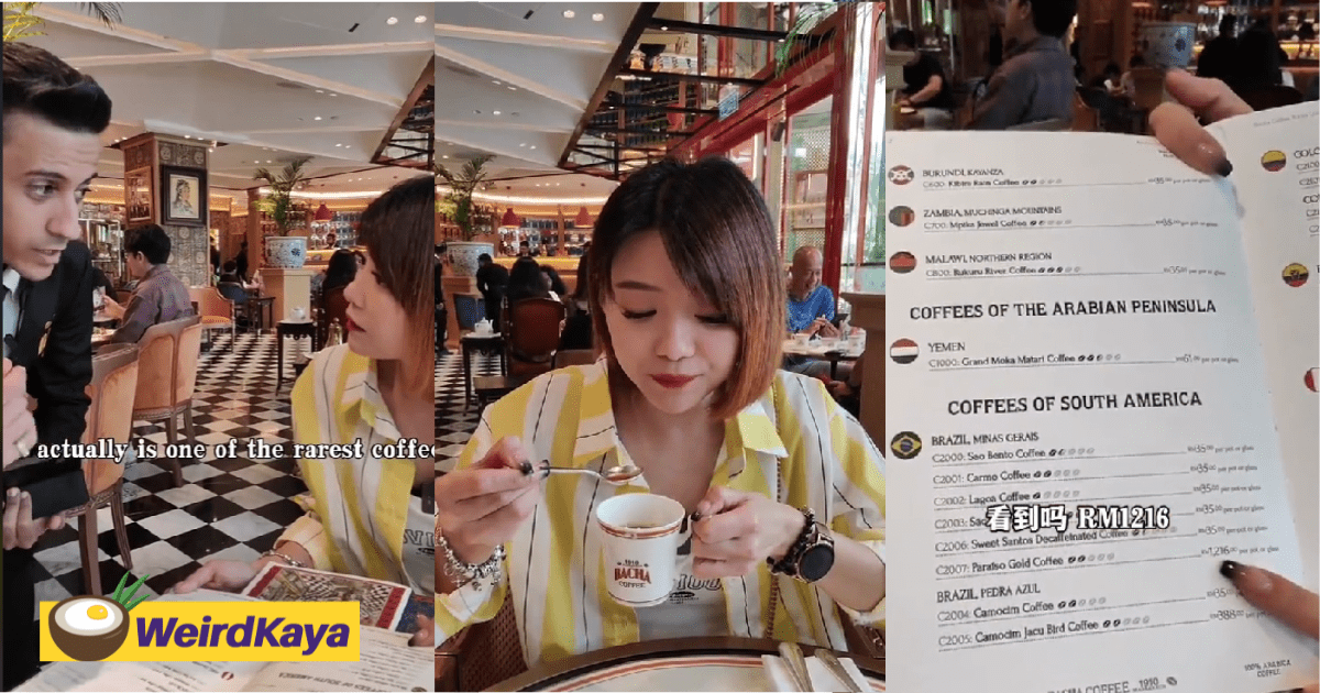 M'sian Vlogger Spends RM1.2K On Rare Coffee At KLCC, Says It Tastes Like Regular Coffee