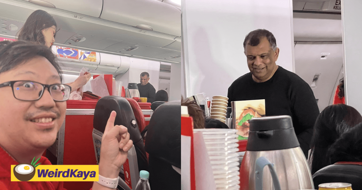 M'sian Surprised To See Tony Fernandes Serve Passengers On Flight Back From Japan