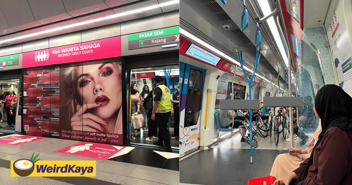 Group Of M'sian Men Slammed For Bringing Their Bikes Into Women-Only Coach On MRT