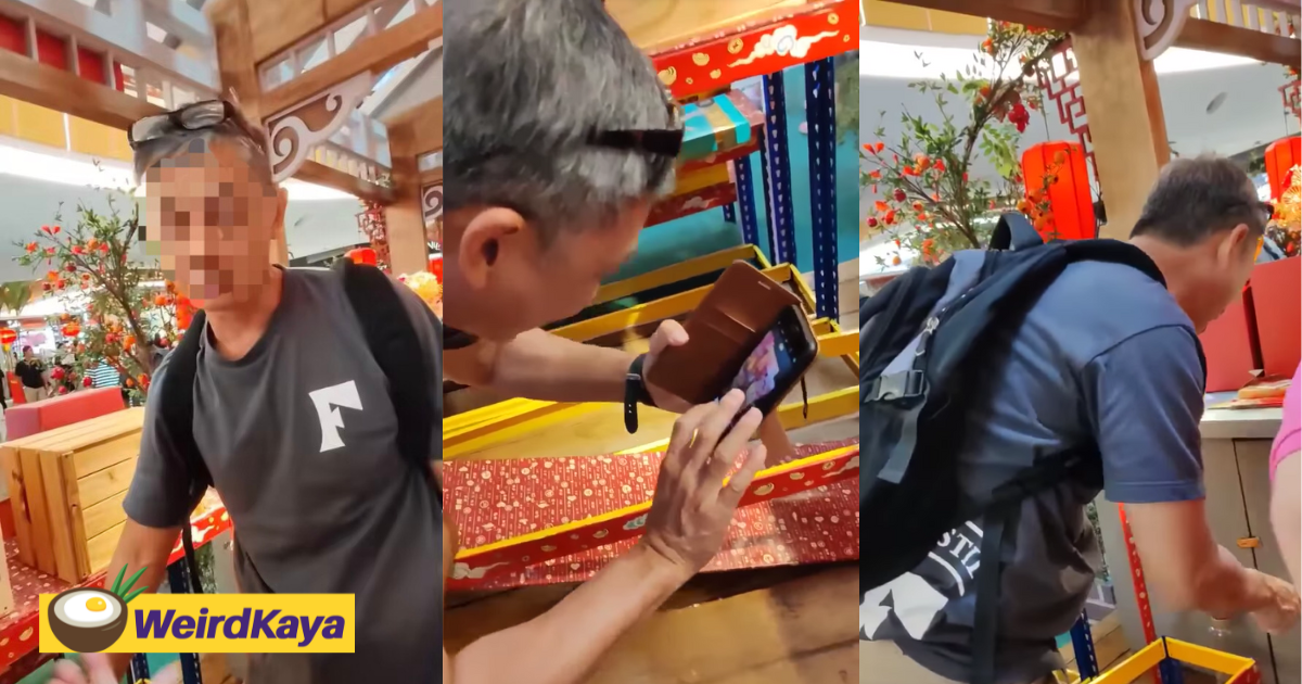 SG Man Allegedly Breaks Display Shelf At Johor Mall, Says There Wasn't A 'No Sitting' Sign
